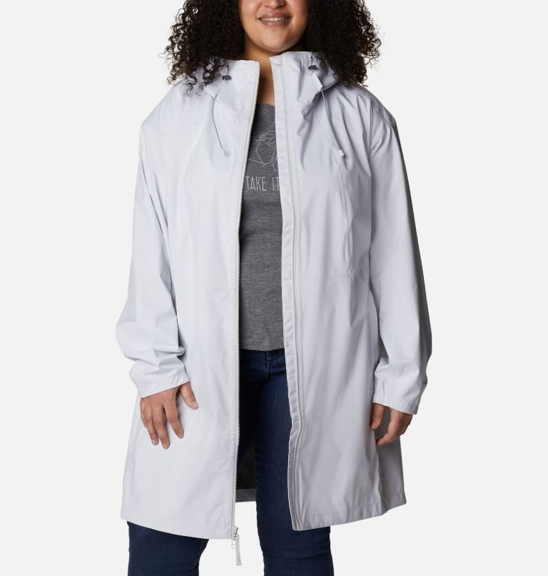 Women's Columbia Weekend Adventure Long Shell Jackets White | Plus Size CA-T0153